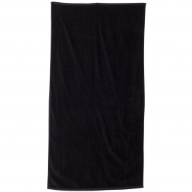 Carmel Towel Company C3060 Velour Beach Towel - Black