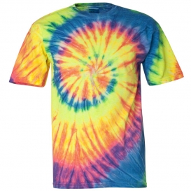 Fluorescent Works Neon Green & Yellow Tie-Dye T-Shirt