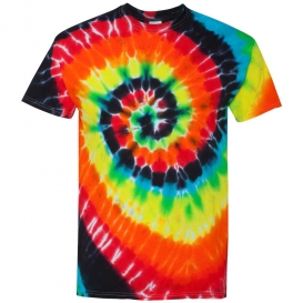Dyenomite 200MS Multi-Color Spiral Short Sleeve T-Shirt - Illusion