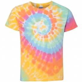 Dyenomite 20BMS Youth Multi-Color Spiral T-Shirt - Aerial Spiral