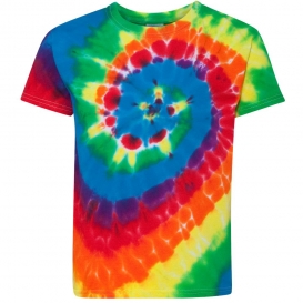 Dyenomite 20BMS Youth Multi-Color Spiral T-Shirt - Michelangelo