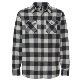 Independent Trading Co. EXP50F Flannel Shirt 3XL Grey Heather/ Black