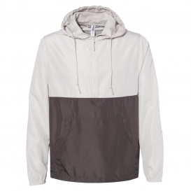 Independent Trading Co. EXP54LWP Lightweight Windbreaker Pullover Jacket- Smoke/Graphite