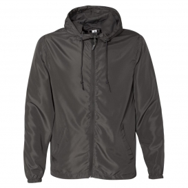 Independent Trading Co. EXP54LWZ Water Resistant Lightweight Windbreaker- Graphite