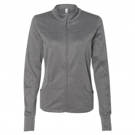 Independent Trading Co. EXP60PAZ Women\'s Poly-Tech Full-Zip Track Jacket - Gunmetal Heather