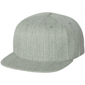 Flexfit 110F Flat Bill Snapback Cap - Heather Grey