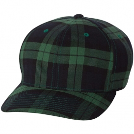 Flexfit 6197 Tartan Plaid Cap - Black/Green