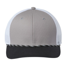 The Game GB452R Everyday Rope Trucker Cap - Light Grey/Black