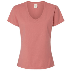 ComfortWash GDH125 Garment-Dyed Women\'s V-Neck T-Shirt - Muave