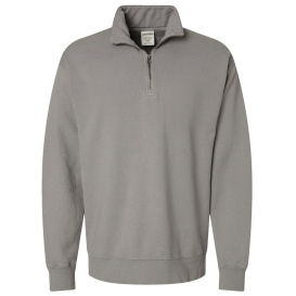 ComfortWash GDH425 Garment-Dyed Quarter-Zip Sweatshirt - Concrete Grey