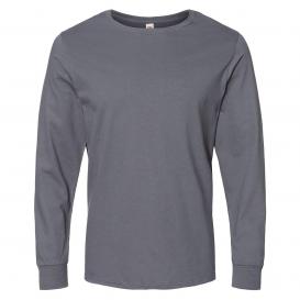 Fruit of the Loom IC47LSR Unisex Iconic Long Sleeve T-Shirt - Charcoal Grey