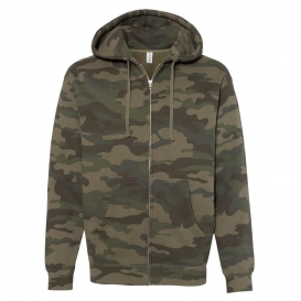 Independent Trading Co. IND4000Z Full-Zip Hooded Sweatshirt - Forest Camo