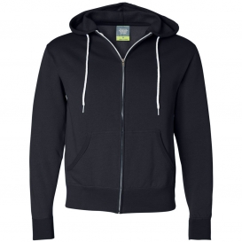 Independent Trading Co. AFX90UNZ Unisex Lightweight Full-Zip Hooded Sweatshirt - Classic Navy