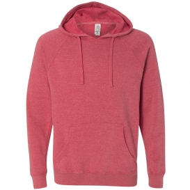 Independent Trading Co. PRM33SBP Unisex Special Blend Raglan Hooded Sweatshirt - Pomegranate
