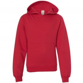 Independent Trading Co. SS4001Y Youth Midweight Hooded Sweatshirt - Red
