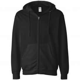 Independent Trading Co. SS4500Z Midweight Full-Zip Hooded Sweatshirt - Black