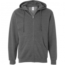 Independent Trading Co. SS4500Z Midweight Full-Zip Hooded Sweatshirt - Gunmetal Heather