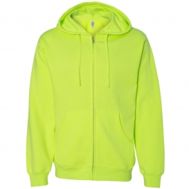 Independent Trading Co. SS4500Z Midweight Full-Zip Hooded Sweatshirt - Safety Yellow