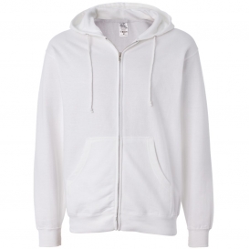 Independent Trading Co. SS4500Z Midweight Full-Zip Hooded Sweatshirt - White