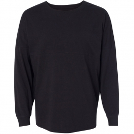 J. America 8229 Unisex Game Day Jersey Long Sleeve T-Shirt - Black
