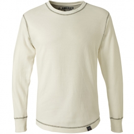 J. America 8238 Vintage Thermal Long Sleeve T-Shirt - Vintage White/Charcoal