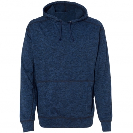 America Mens Hooded Pullover Sweatshirt-8613-Navy Fleck J 