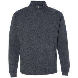 J. America 8614 Cosmic Fleece Quarter-Zip Pullover Sweatshirt - Onyx Fleck