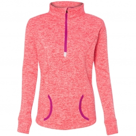J. America 8617 Women\'s Cosmic Fleece Quarter-Zip Pullover