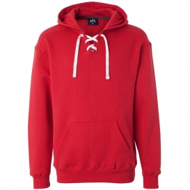 J. America 8830 Sport Lace Hooded Sweatshirt - Red