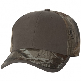 Kati LC102 Camo Cap with Solid Front - Olive/Hardwoods