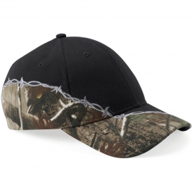 Kati LC4BW Camo Cap with Barbed Wire Embroidery - Black/Realtree AP