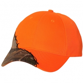 Kati Hunter Safety Blaze Orange Camo Black Barbed Wire Baseball Hat Cap NEW 