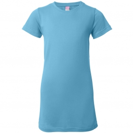 LAT 3616 Junior Fit Fine Jersey Tee - Aqua