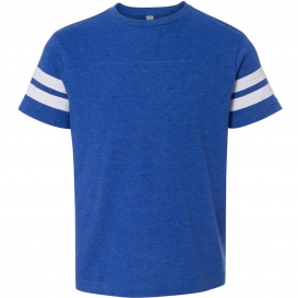 LAT 6137 Youth Football Fine Jersey Tee - Vintage Royal