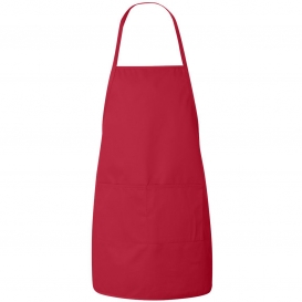Liberty Bags 5505 Long Butcher Block Apron - Red