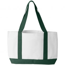 Liberty Bags 7002 P&O Cruiser Tote - White/Forest