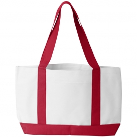 Liberty Bags 7002 P&O Cruiser Tote - White/Red
