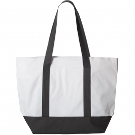 Liberty Bags 7006 Bay View Zippered Tote - White/Black