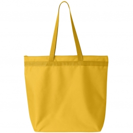 Liberty Bags 8802 Recycled Zipper Tote - Bright Yellow