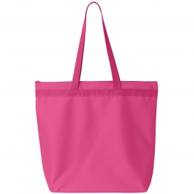 Liberty Bags 8802 Recycled Zipper Tote - Hot Pink