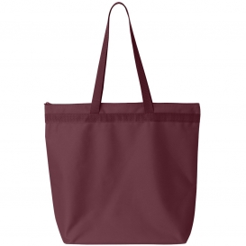 Liberty Bags 8802 Recycled Zipper Tote - Maroon