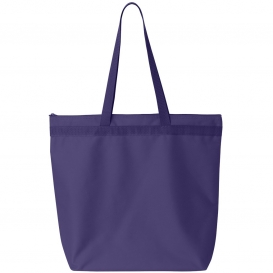 Liberty Bags 8802 Recycled Zipper Tote - Purple