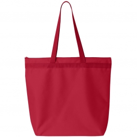 Liberty Bags 8802 Recycled Zipper Tote - Red