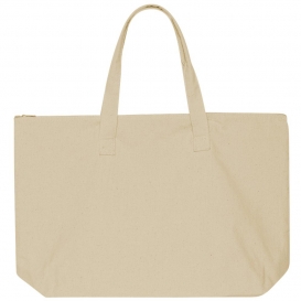 Liberty Bags 8863 Tote with Top Zippered Closure - Natural
