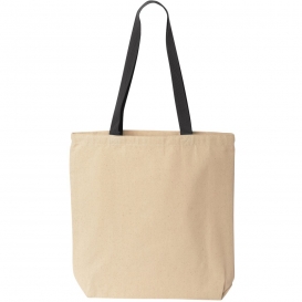Liberty Bags 8868 Natural Tote with Contrast-Color Handles - Natural/Black