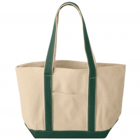 Liberty Bags 8871 Large Boater Tote - Natural/Forest