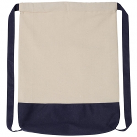 Liberty Bags 8876 Drawstring Backpack - Natural/Navy