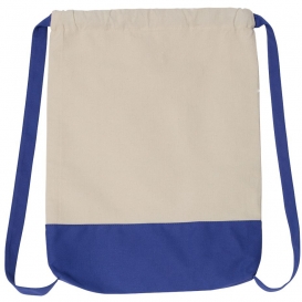 Liberty Bags 8876 Drawstring Backpack - Natural/Royal