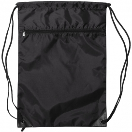 Liberty Bags 8888 Zippered Drawstring Backpack - Black