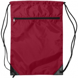 Liberty Bags 8888 Zippered Drawstring Backpack - Red